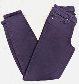 Paige sz 25 Verdugo Ankle denim Jeans autumn purple stretchy slim ankle 1646